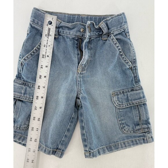 Gymboree Boy’s Denim Jean Cargo Shorts Size 5 Adjustable Waist Normcore - Picture 5 of 5